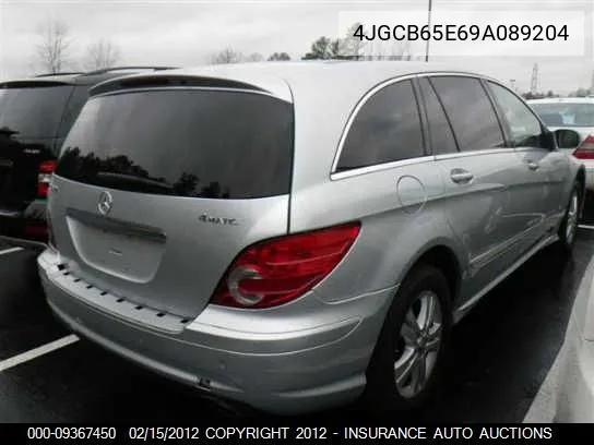 2009 Mercedes-Benz R350 R Class VIN: 4JGCB65E69A089204 Lot: 9367450