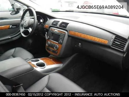 2009 Mercedes-Benz R350 R Class VIN: 4JGCB65E69A089204 Lot: 9367450