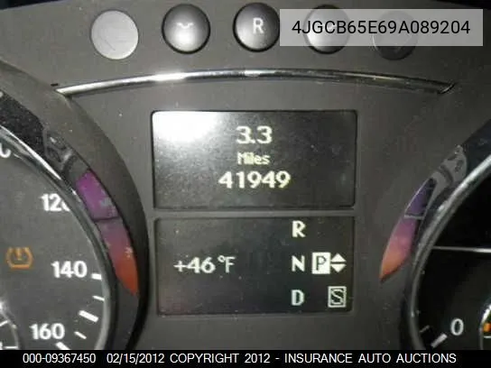 2009 Mercedes-Benz R350 R Class VIN: 4JGCB65E69A089204 Lot: 9367450