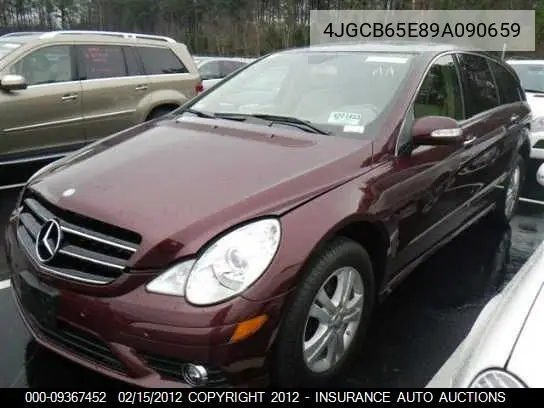 2009 Mercedes-Benz R350 R Class VIN: 4JGCB65E89A090659 Lot: 9367452