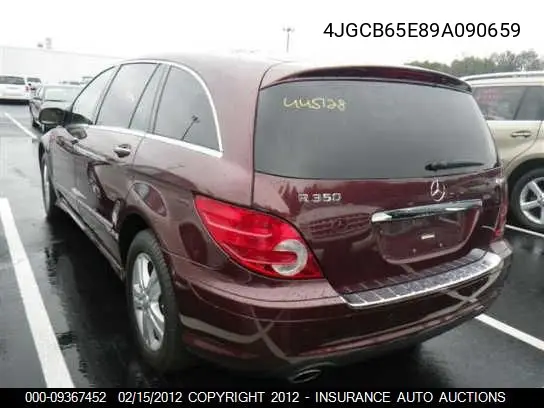 2009 Mercedes-Benz R350 R Class VIN: 4JGCB65E89A090659 Lot: 9367452