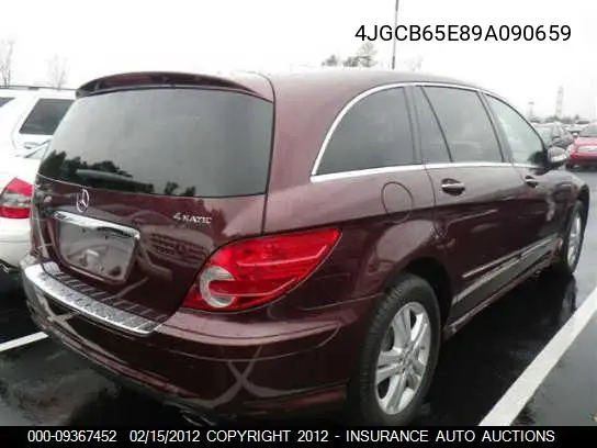 2009 Mercedes-Benz R350 R Class VIN: 4JGCB65E89A090659 Lot: 9367452
