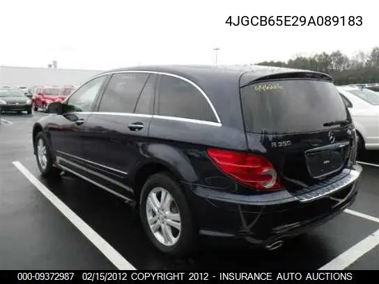 2009 Mercedes-Benz R350 R Class VIN: 4JGCB65E29A089183 Lot: 9372987