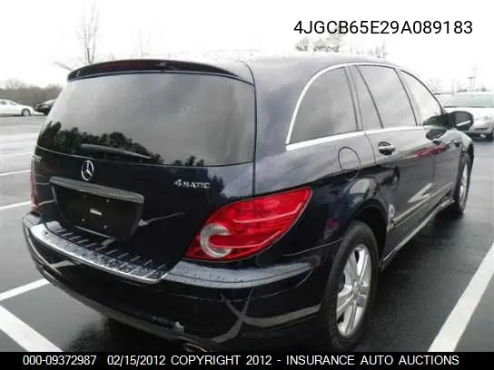 2009 Mercedes-Benz R350 R Class VIN: 4JGCB65E29A089183 Lot: 9372987