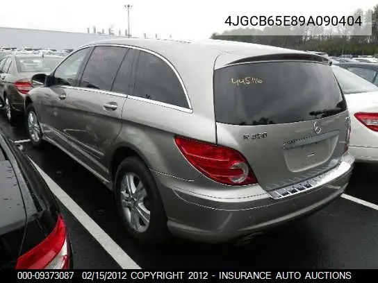 2009 Mercedes-Benz R350 R Class VIN: 4JGCB65E89A090404 Lot: 9373087