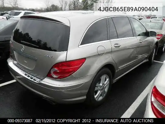 2009 Mercedes-Benz R350 R Class VIN: 4JGCB65E89A090404 Lot: 9373087