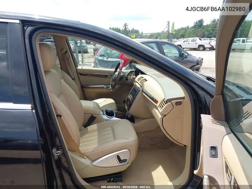 2010 Mercedes-Benz R 350 4Matic VIN: 4JGCB6FB6AA102980 Lot: 45528342