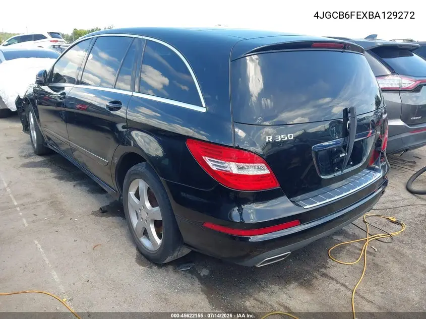 2011 Mercedes-Benz R 350 4Matic VIN: 4JGCB6FEXBA129272 Lot: 45622155