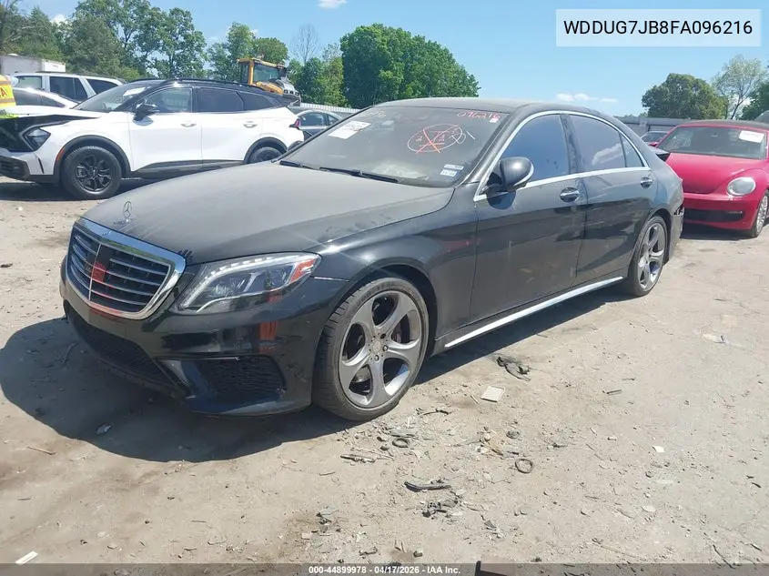 2015 Mercedes-Benz S 63 Amg 4Matic VIN: WDDUG7JB8FA096216 Lot: 44899978