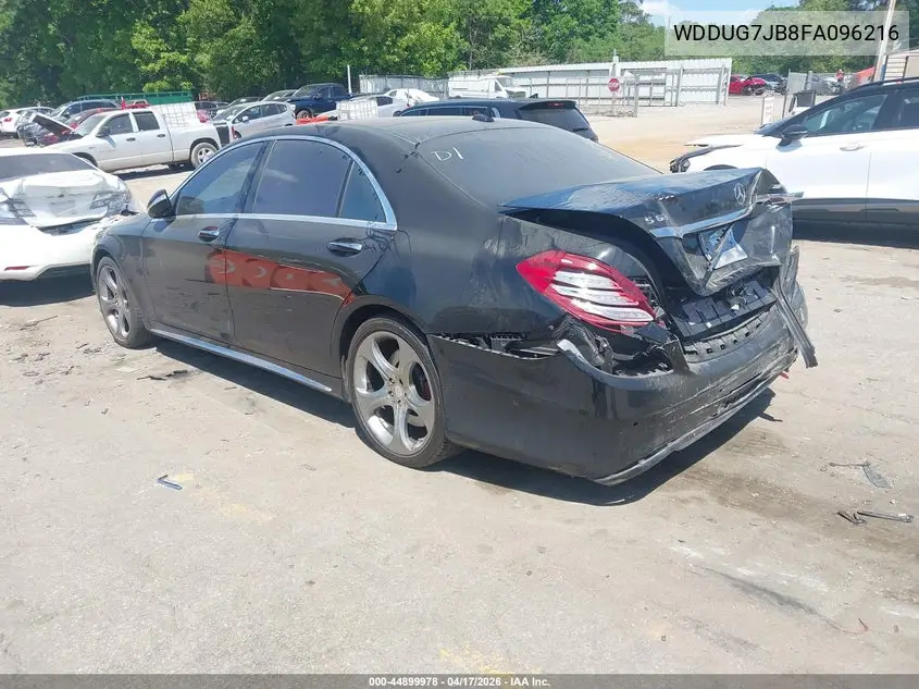 2015 Mercedes-Benz S 63 Amg 4Matic VIN: WDDUG7JB8FA096216 Lot: 44899978