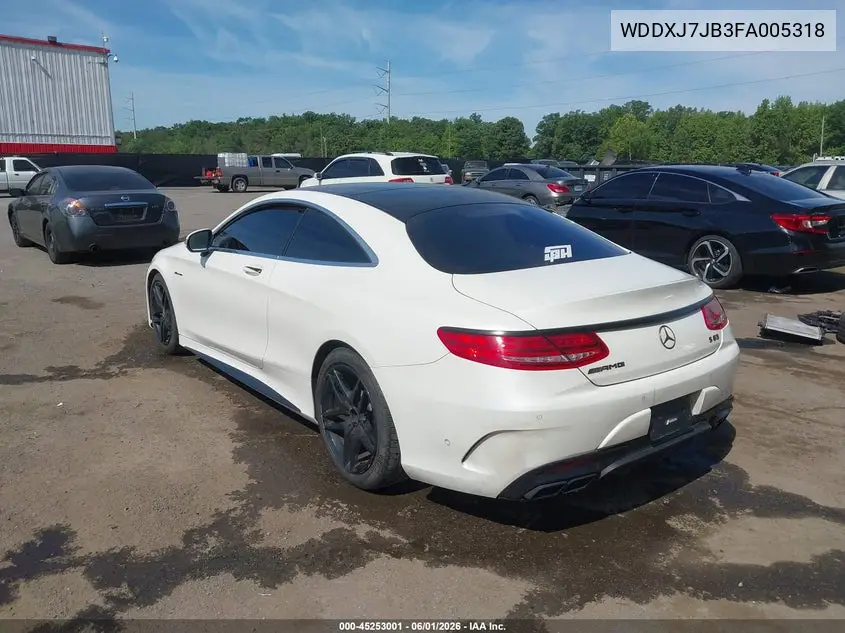 2015 Mercedes-Benz S63Amg VIN: WDDXJ7JB3FA005318 Lot: 45253001