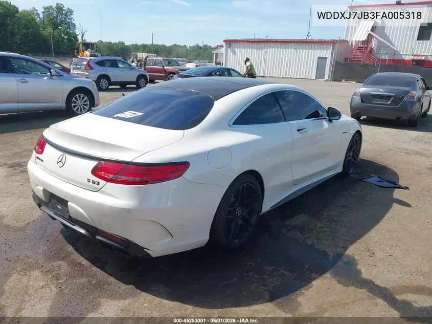 2015 Mercedes-Benz S63Amg VIN: WDDXJ7JB3FA005318 Lot: 45253001