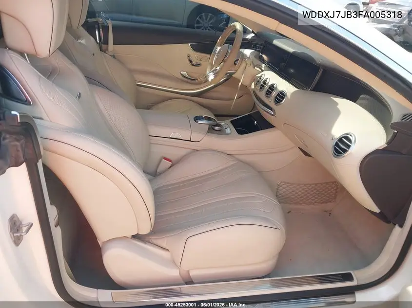2015 Mercedes-Benz S63Amg VIN: WDDXJ7JB3FA005318 Lot: 45253001
