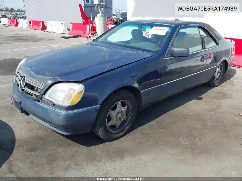 1994 Mercedes-Benz S 500 VIN: WDBGA70E5RA174989 Lot: 45518919