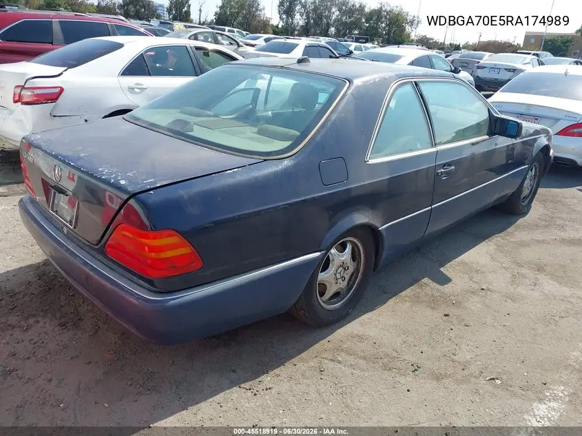 1994 Mercedes-Benz S 500 VIN: WDBGA70E5RA174989 Lot: 45518919