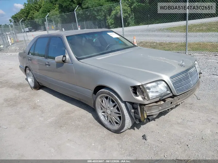 1996 Mercedes-Benz S 500 VIN: WDBGA51E4TA302651 Lot: 45333657