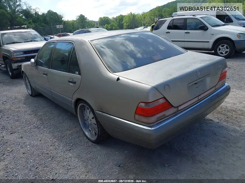 1996 Mercedes-Benz S 500 VIN: WDBGA51E4TA302651 Lot: 45333657