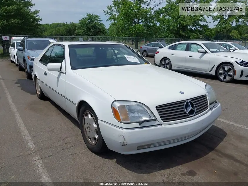 1996 Mercedes-Benz S 500 VIN: WDBGA70E7TA322745 Lot: 45349126