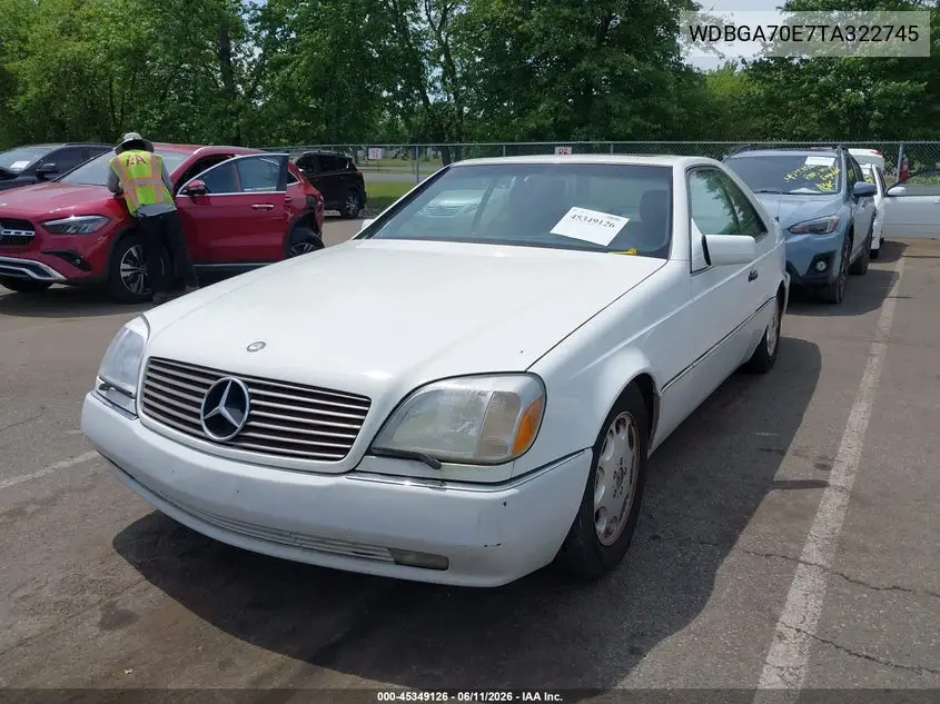 1996 Mercedes-Benz S 500 VIN: WDBGA70E7TA322745 Lot: 45349126