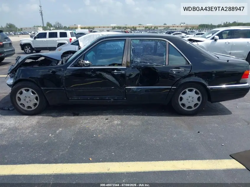 1996 Mercedes-Benz S 420 VIN: WDBGA43E9TA288947 Lot: 45572344