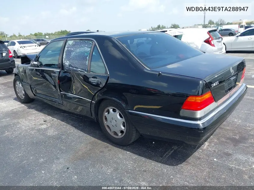 1996 Mercedes-Benz S 420 VIN: WDBGA43E9TA288947 Lot: 45572344