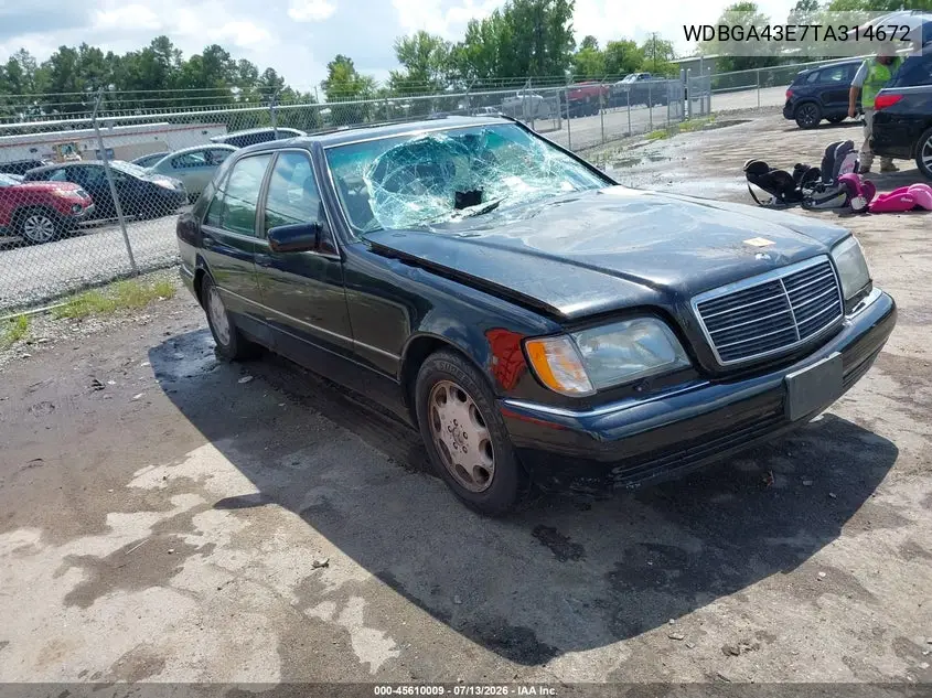 1996 Mercedes-Benz S 420 VIN: WDBGA43E7TA314672 Lot: 45610009