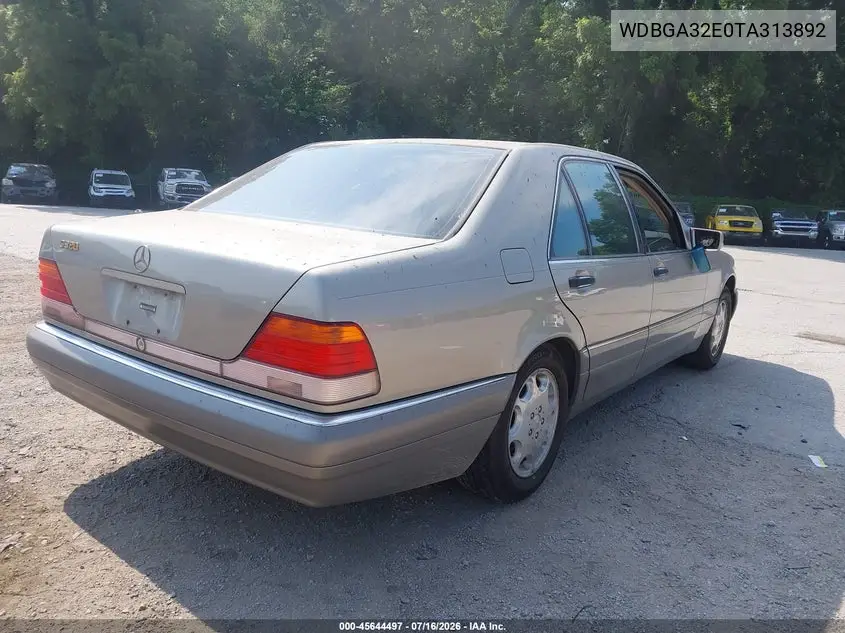 1996 Mercedes-Benz S 320W VIN: WDBGA32E0TA313892 Lot: 45644497