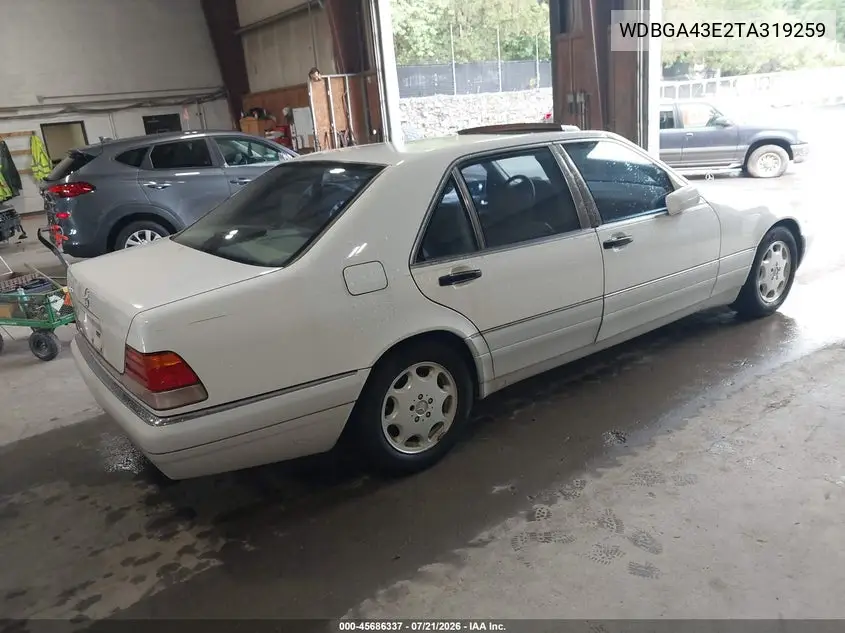 1996 Mercedes-Benz S 420 VIN: WDBGA43E2TA319259 Lot: 45686337