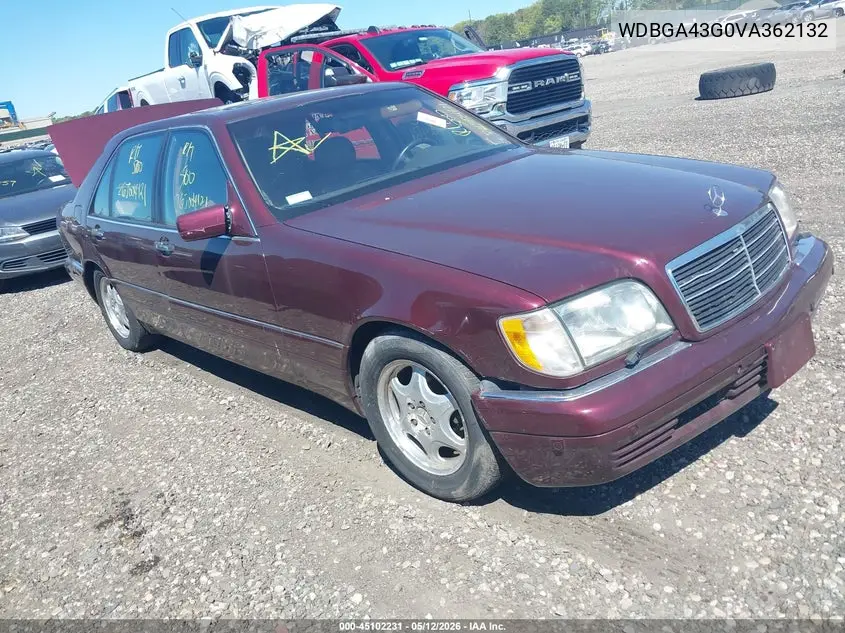 1997 Mercedes-Benz S 420 VIN: WDBGA43G0VA362132 Lot: 45102231