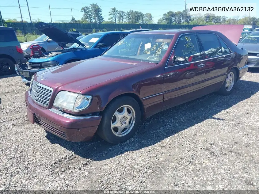 1997 Mercedes-Benz S 420 VIN: WDBGA43G0VA362132 Lot: 45102231