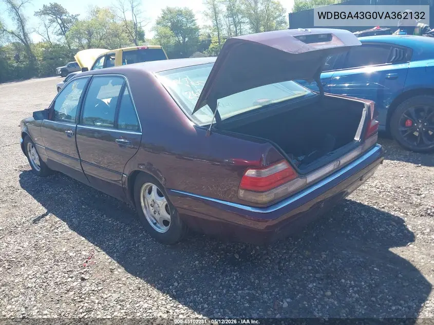 1997 Mercedes-Benz S 420 VIN: WDBGA43G0VA362132 Lot: 45102231