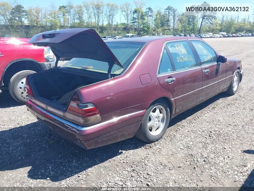 1997 Mercedes-Benz S 420 VIN: WDBGA43G0VA362132 Lot: 45102231