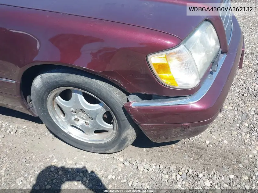 1997 Mercedes-Benz S 420 VIN: WDBGA43G0VA362132 Lot: 45102231