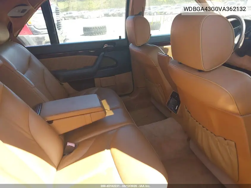 1997 Mercedes-Benz S 420 VIN: WDBGA43G0VA362132 Lot: 45102231