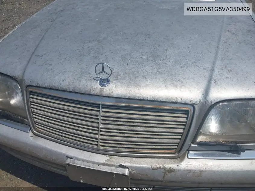 1997 Mercedes-Benz S 500 VIN: WDBGA51G5VA350499 Lot: 45655980