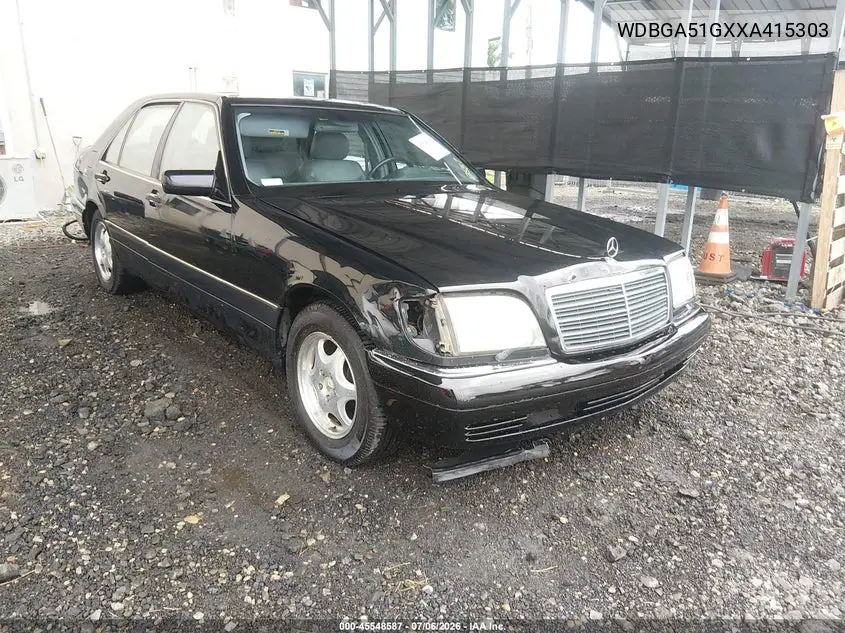 1999 Mercedes-Benz S 500 VIN: WDBGA51GXXA415303 Lot: 45548587