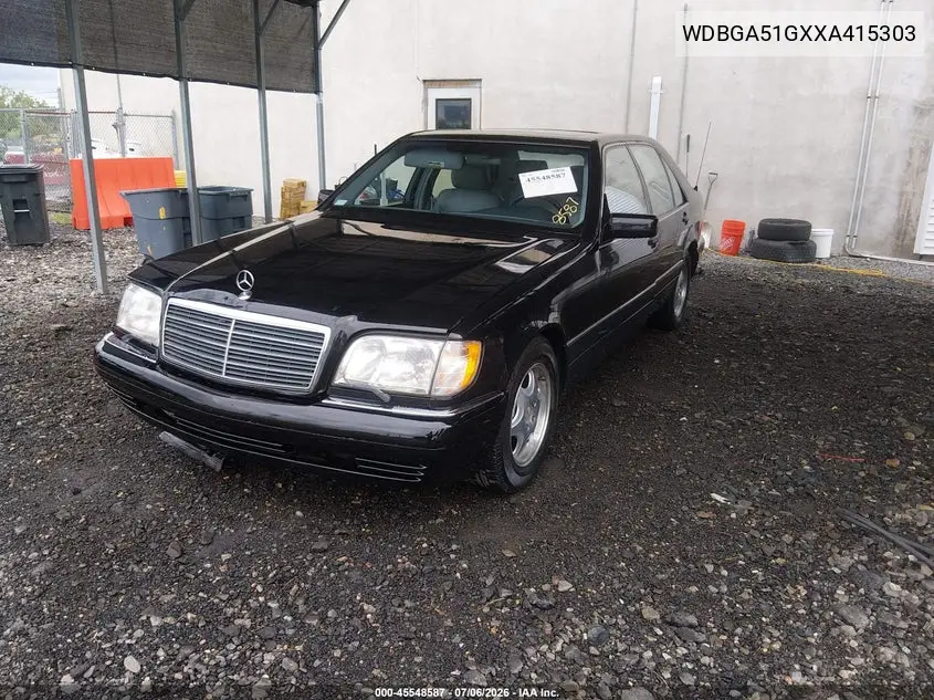 1999 Mercedes-Benz S 500 VIN: WDBGA51GXXA415303 Lot: 45548587