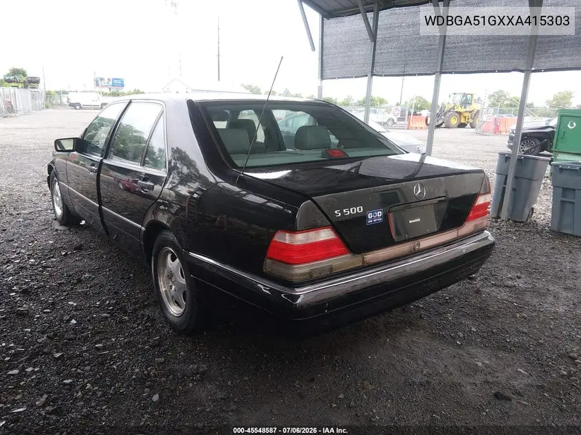 1999 Mercedes-Benz S 500 VIN: WDBGA51GXXA415303 Lot: 45548587