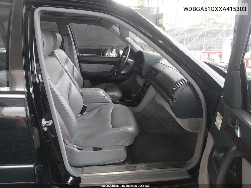 1999 Mercedes-Benz S 500 VIN: WDBGA51GXXA415303 Lot: 45548587
