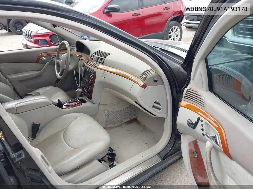 2001 Mercedes-Benz S 430 VIN: WDBNG70J91A193178 Lot: 45255424