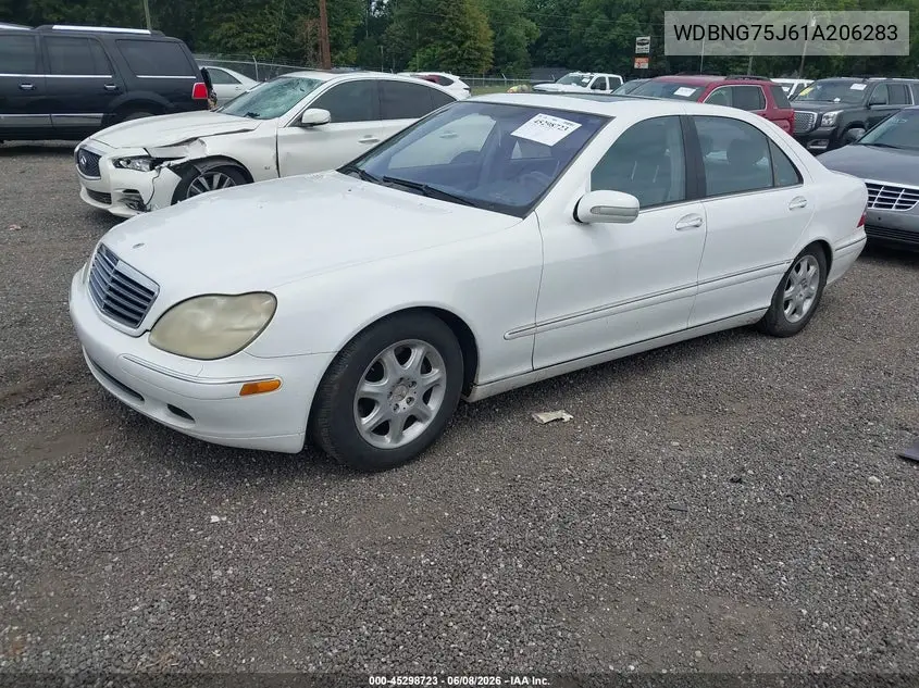 2001 Mercedes-Benz S 500 VIN: WDBNG75J61A206283 Lot: 45298723