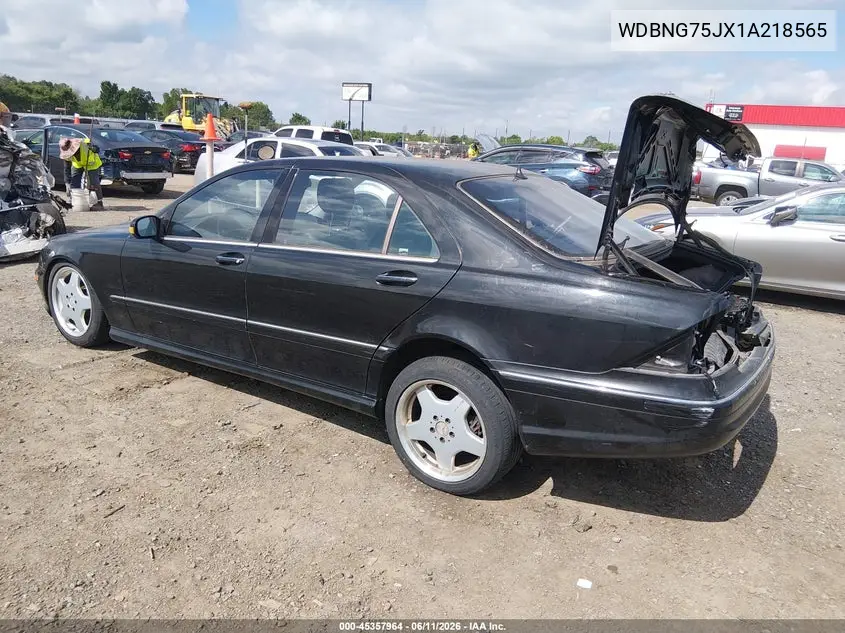2001 Mercedes-Benz S 500 VIN: WDBNG75JX1A218565 Lot: 45357964