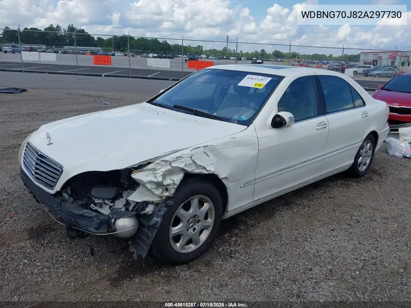 2002 Mercedes-Benz S 430 VIN: WDBNG70J82A297730 Lot: 45615287