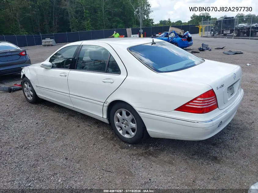2002 Mercedes-Benz S 430 VIN: WDBNG70J82A297730 Lot: 45615287