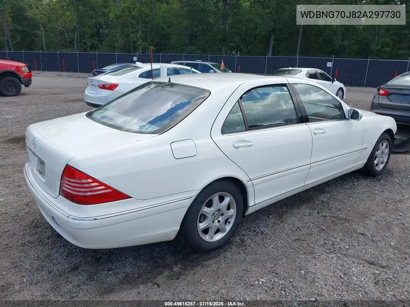 2002 Mercedes-Benz S 430 VIN: WDBNG70J82A297730 Lot: 45615287
