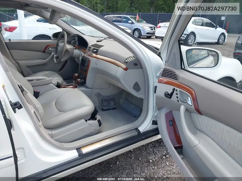 2002 Mercedes-Benz S 430 VIN: WDBNG70J82A297730 Lot: 45615287