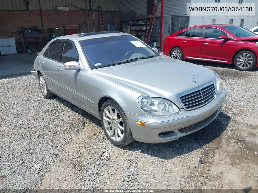 2003 Mercedes-Benz S 430 VIN: WDBNG70J03A364130 Lot: 45479244