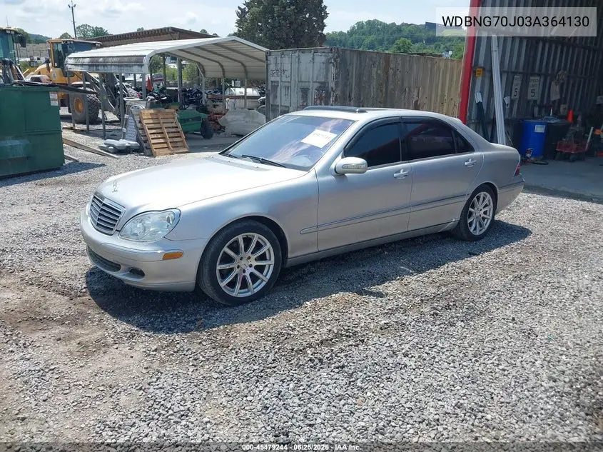 2003 Mercedes-Benz S 430 VIN: WDBNG70J03A364130 Lot: 45479244