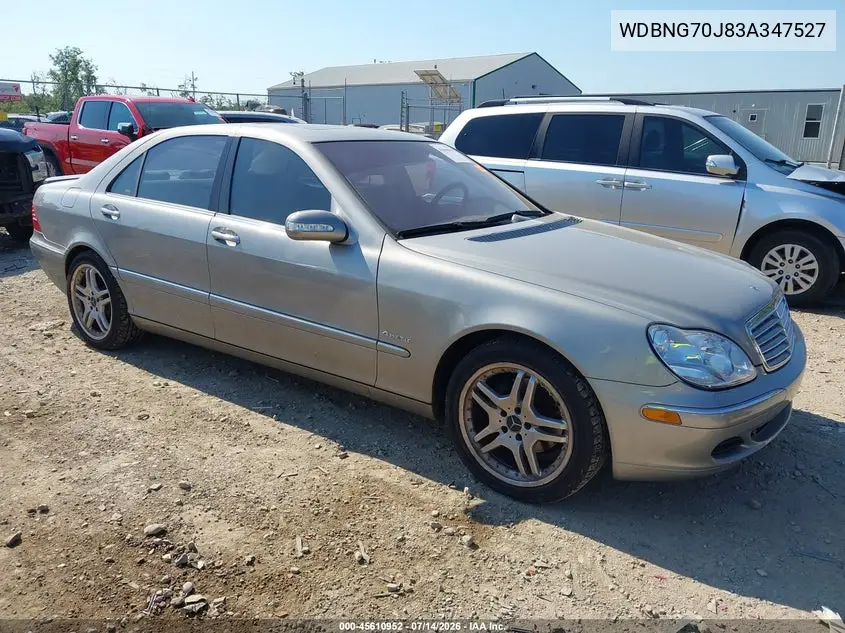 2003 Mercedes-Benz S 430 VIN: WDBNG70J83A347527 Lot: 45610952