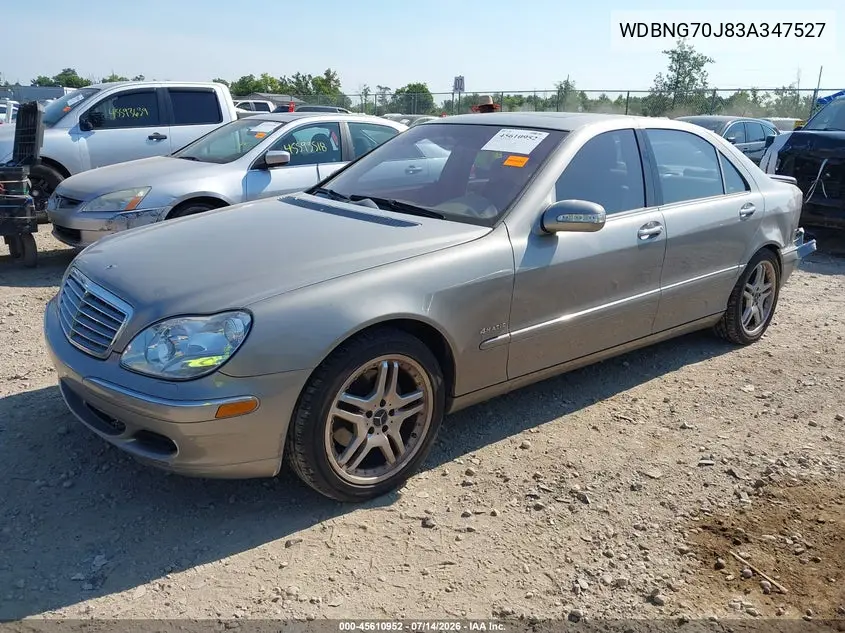 2003 Mercedes-Benz S 430 VIN: WDBNG70J83A347527 Lot: 45610952